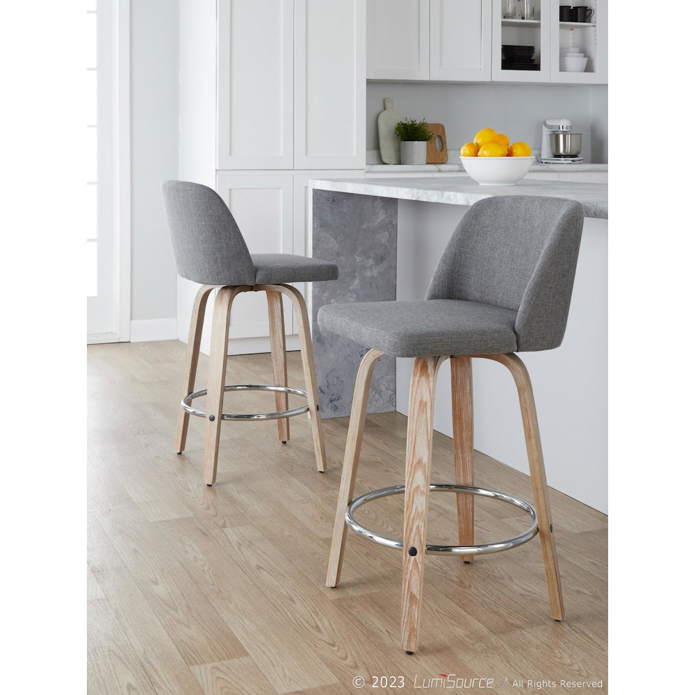 Toriano 26" Fixed-Height Counter Stool - Set of 2. Picture 8