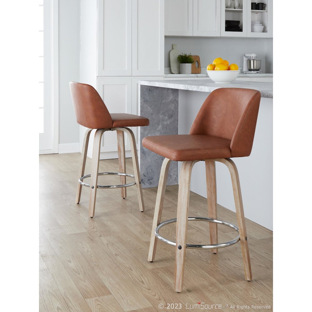 Toriano 26" Fixed-Height Counter Stool - Set of 2. Picture 7