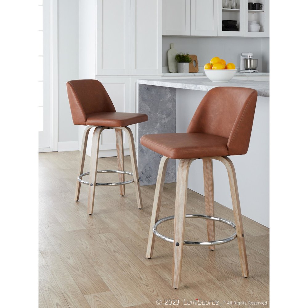 Toriano 26" Fixed-Height Counter Stool - Set of 2. Picture 8