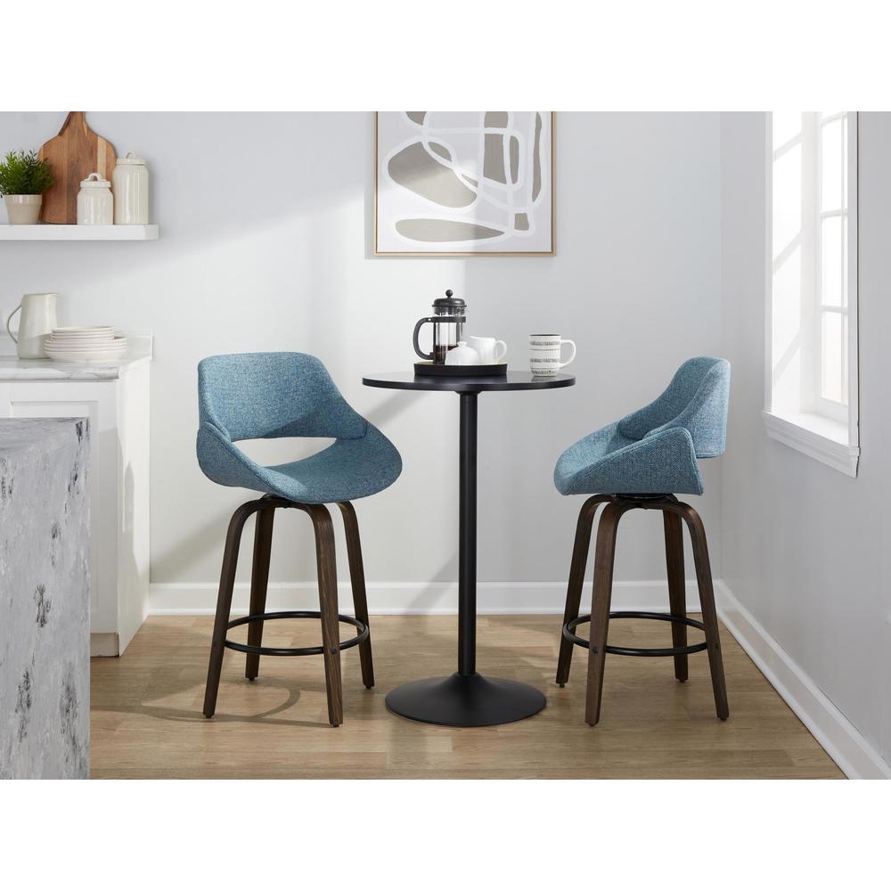 Brown Fabrico 26" Fixed-Height Counter Stool - Set of 2. Picture 9
