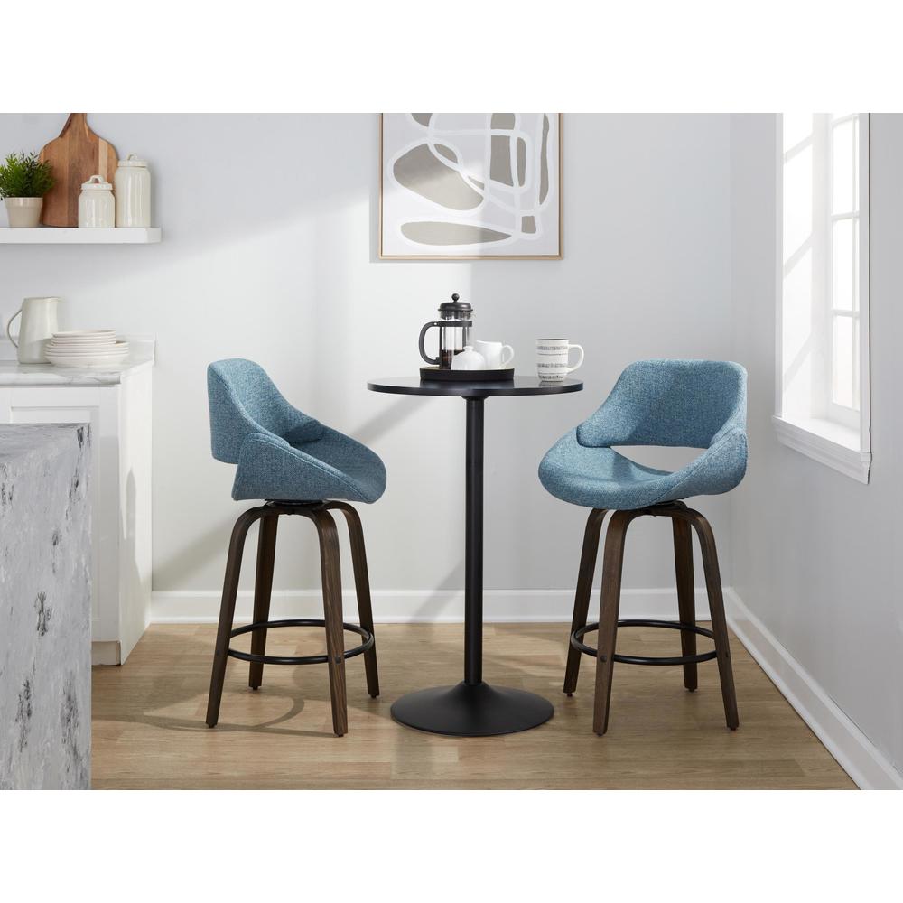 Brown Fabrico 26" Fixed-Height Counter Stool - Set of 2. Picture 10