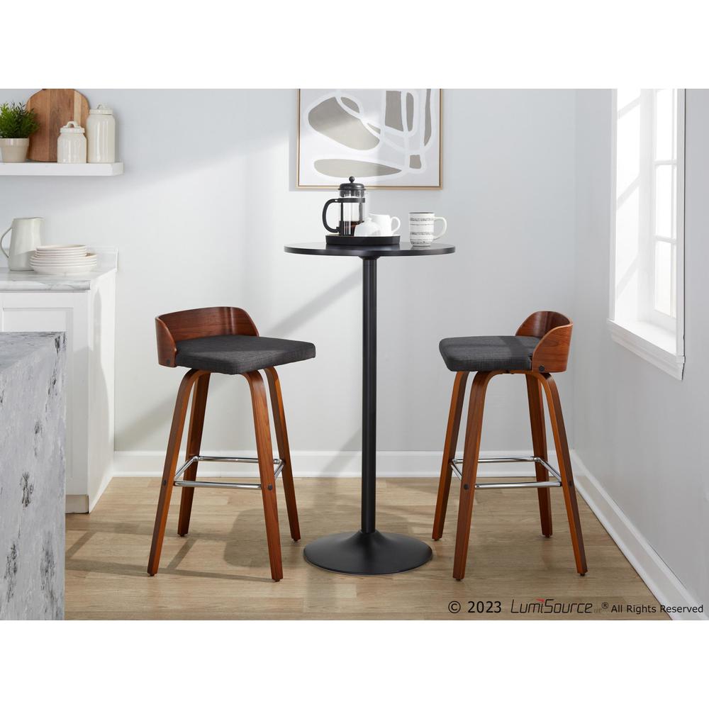 Grey Maya 30" Fixed-Height Barstool - Set of 2. Picture 8