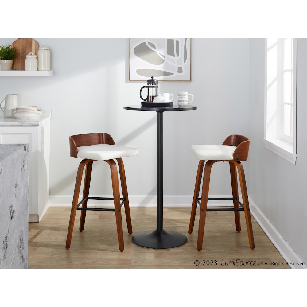 Grey Maya 30" Fixed-Height Barstool - Set of 2. Picture 8