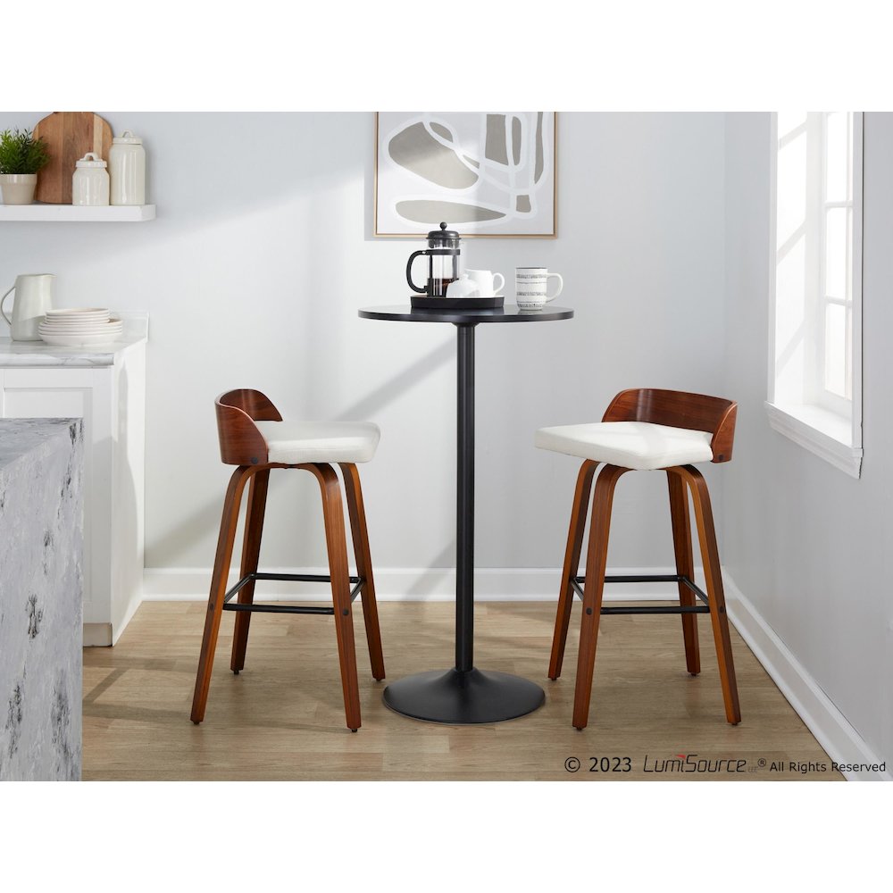 Grey Maya 30" Fixed-Height Barstool - Set of 2. Picture 9