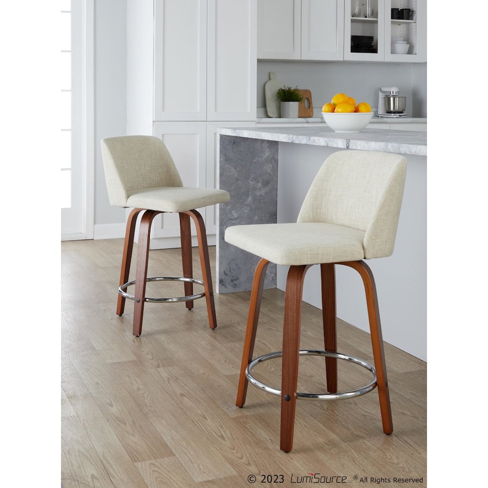 Toriano 24" Fixed-Height Counter Stool - Set of 2. Picture 7