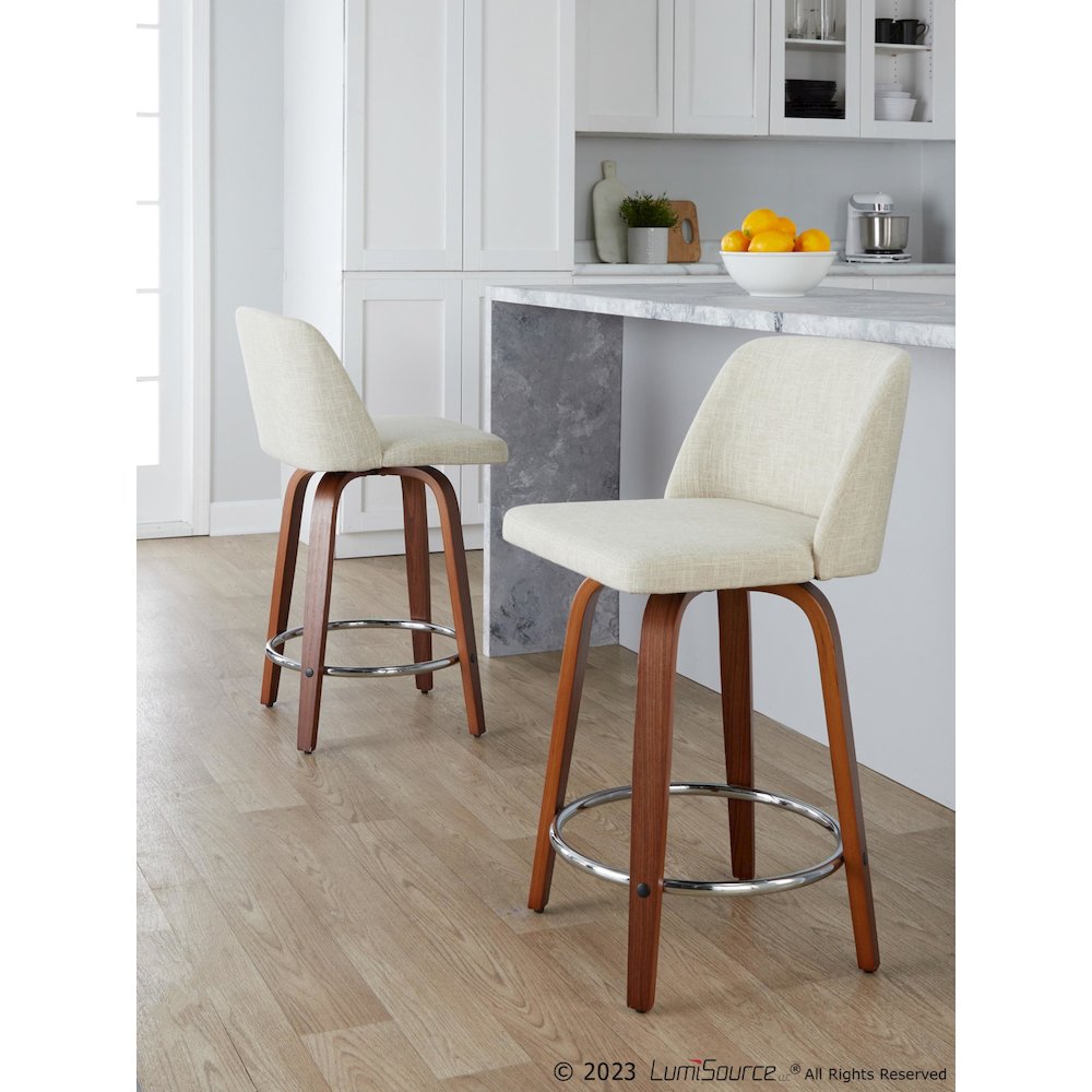 Toriano 24" Fixed-Height Counter Stool - Set of 2. Picture 8