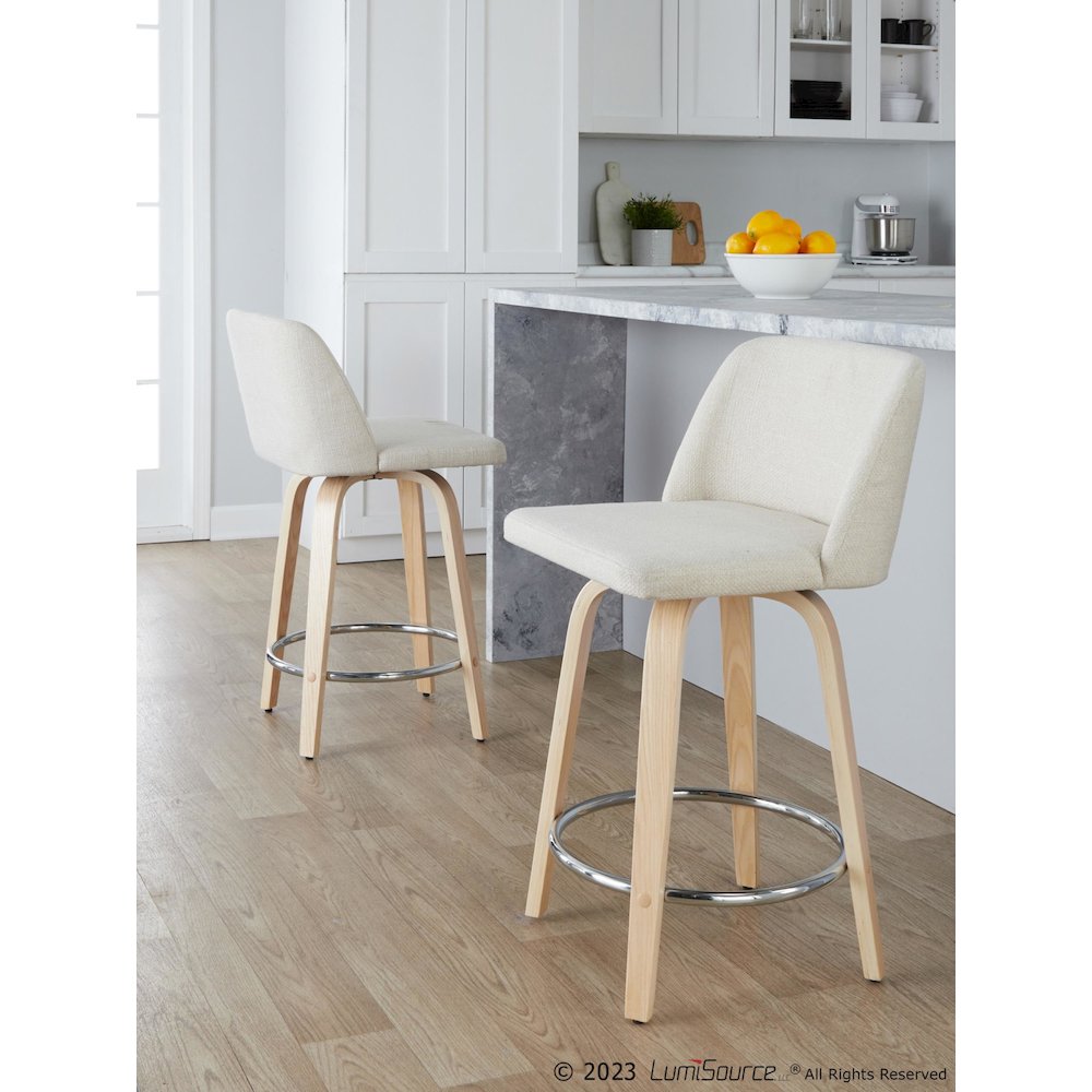 Toriano 24" Fixed-Height Counter Stool - Set of 2. Picture 8