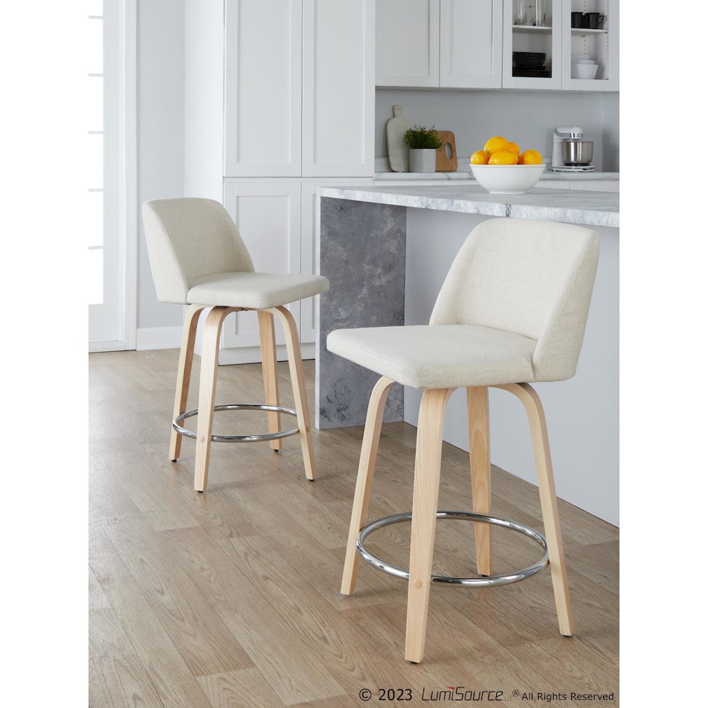 Toriano 24" Fixed-Height Counter Stool - Set of 2. Picture 9