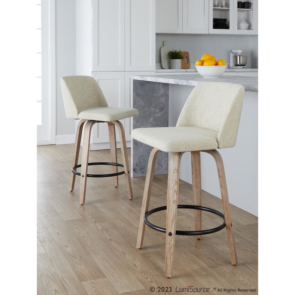 Toriano 26" Fixed-Height Counter Stool - Set of 2. Picture 7
