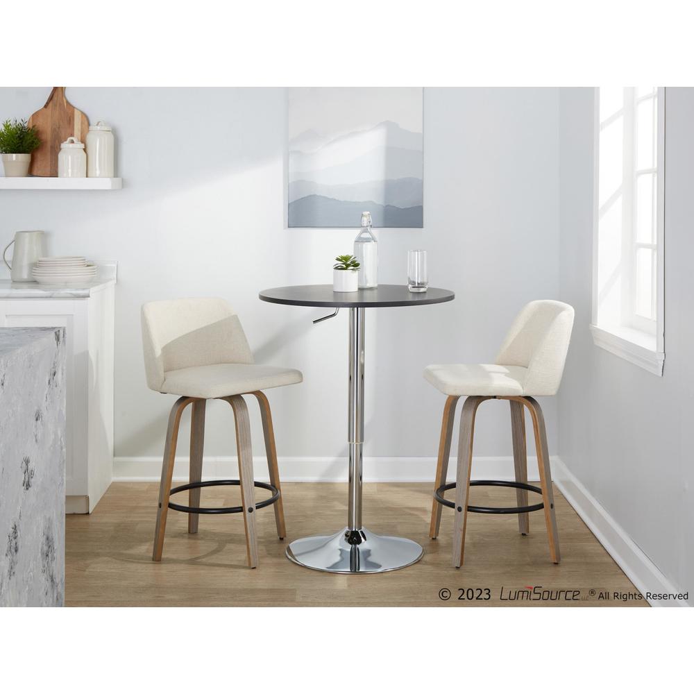 Grey Toriano 26" Fixed-Height Counter Stool - Set of 2. Picture 8