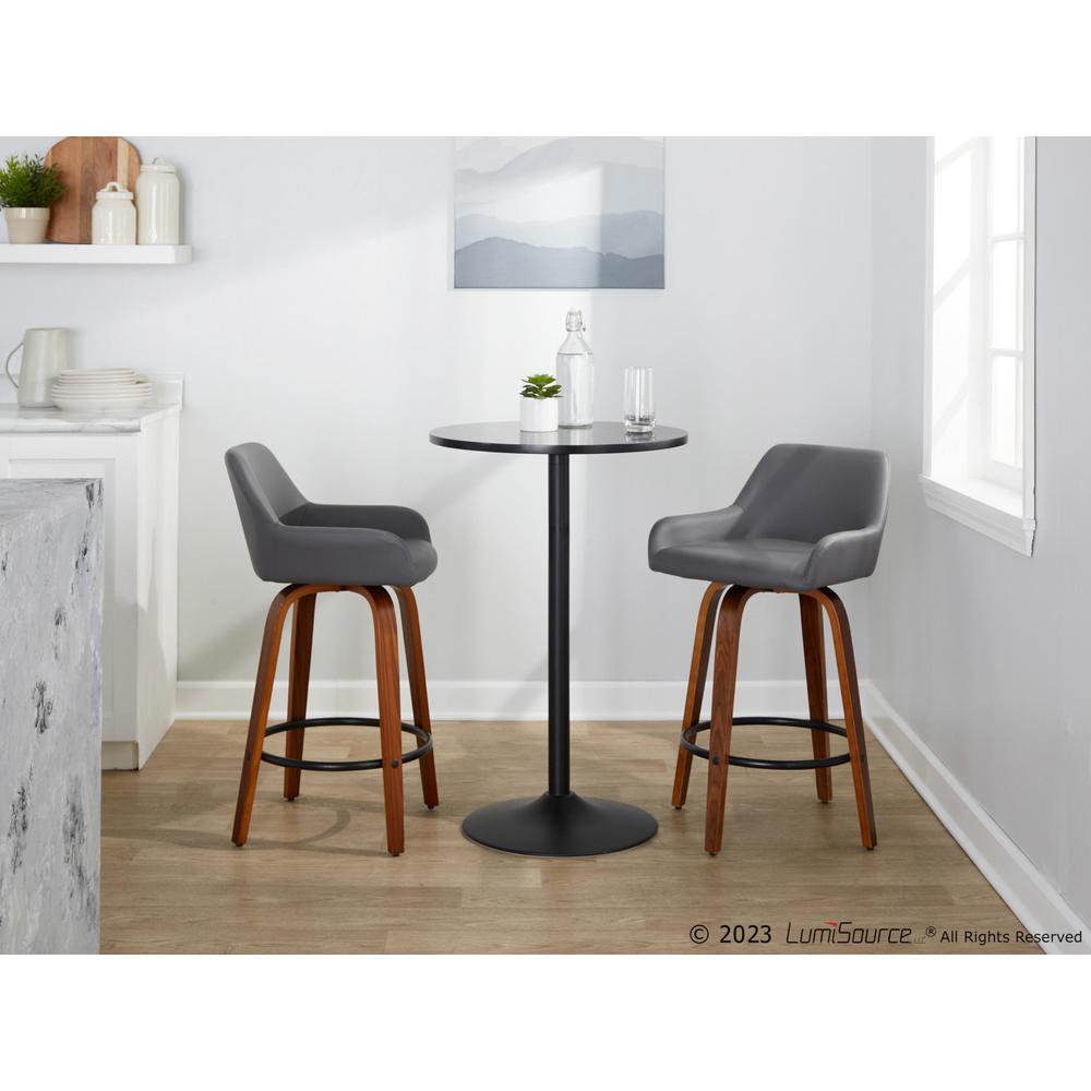 Grey Daniella 26" Fixed-Height Counter Stool - Set of 2. Picture 10