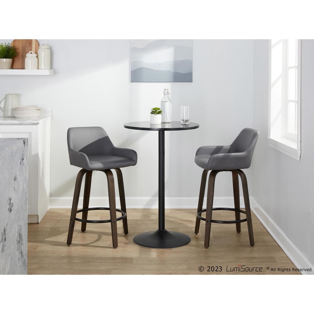 Brown Daniella 26" Fixed-Height Counter Stool - Set of 2. Picture 9