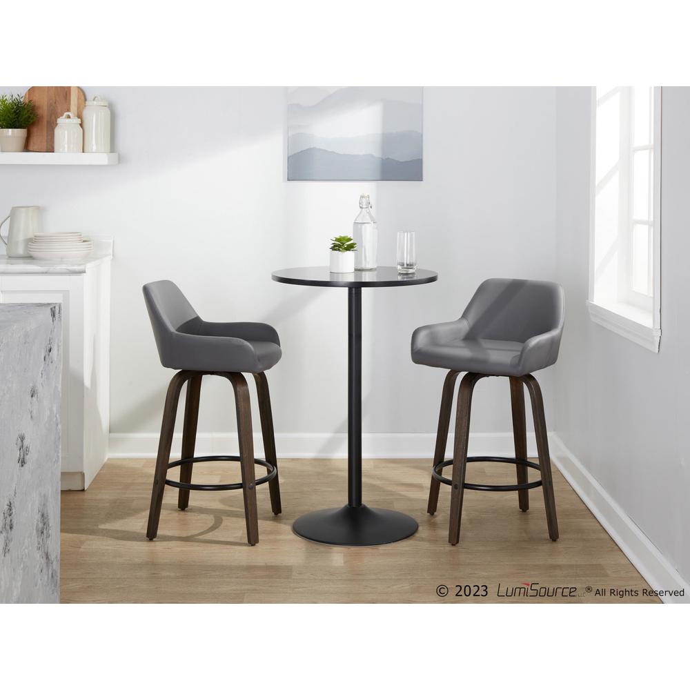 Brown Daniella 26" Fixed-Height Counter Stool - Set of 2. Picture 10