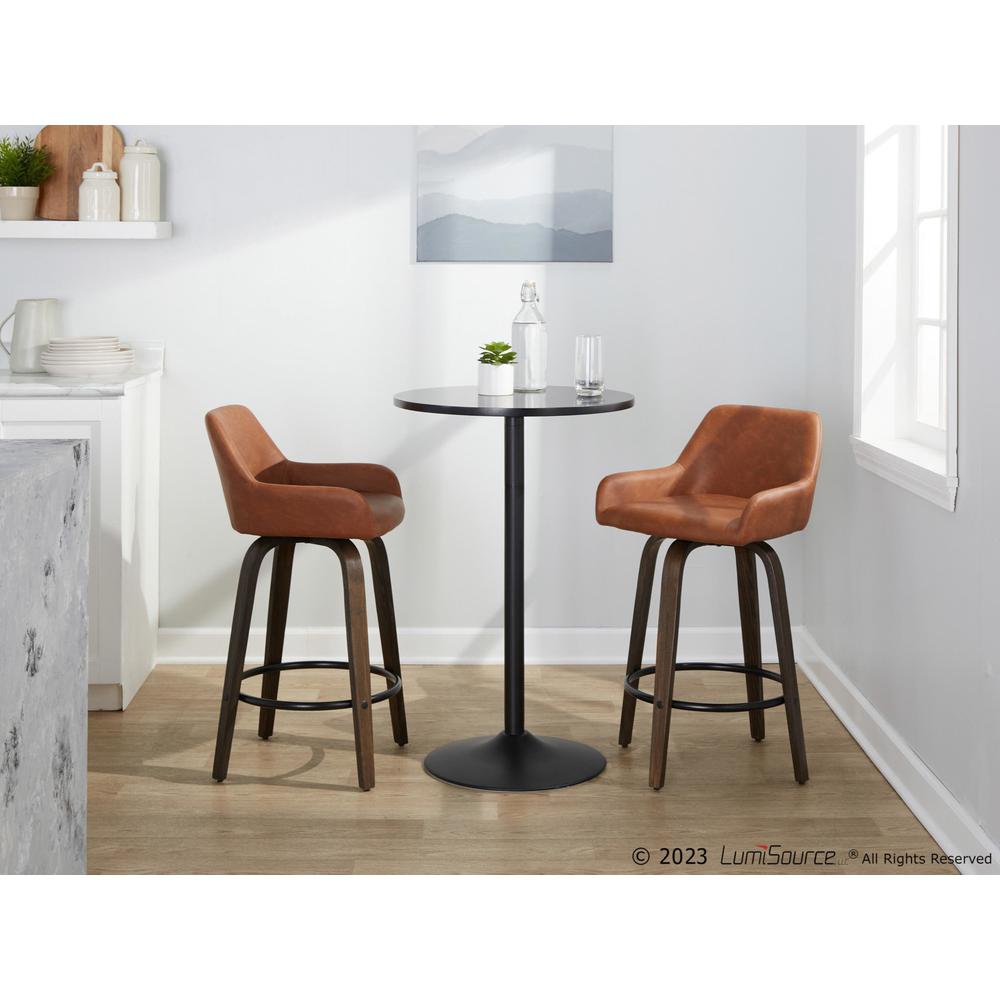Brown Daniella 26" Fixed-Height Counter Stool - Set of 2. Picture 10