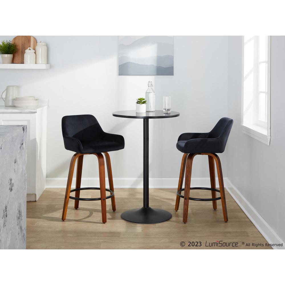 Brown Daniella 26" Fixed-Height Counter Stool - Set of 2. Picture 9