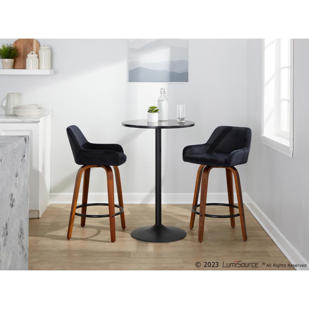 Brown Daniella 26" Fixed-Height Counter Stool - Set of 2. Picture 10