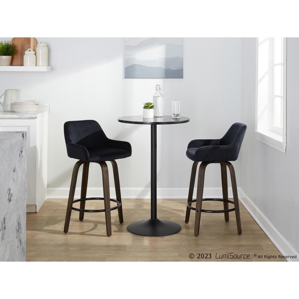Brown Daniella 26" Fixed-Height Counter Stool - Set of 2. Picture 9