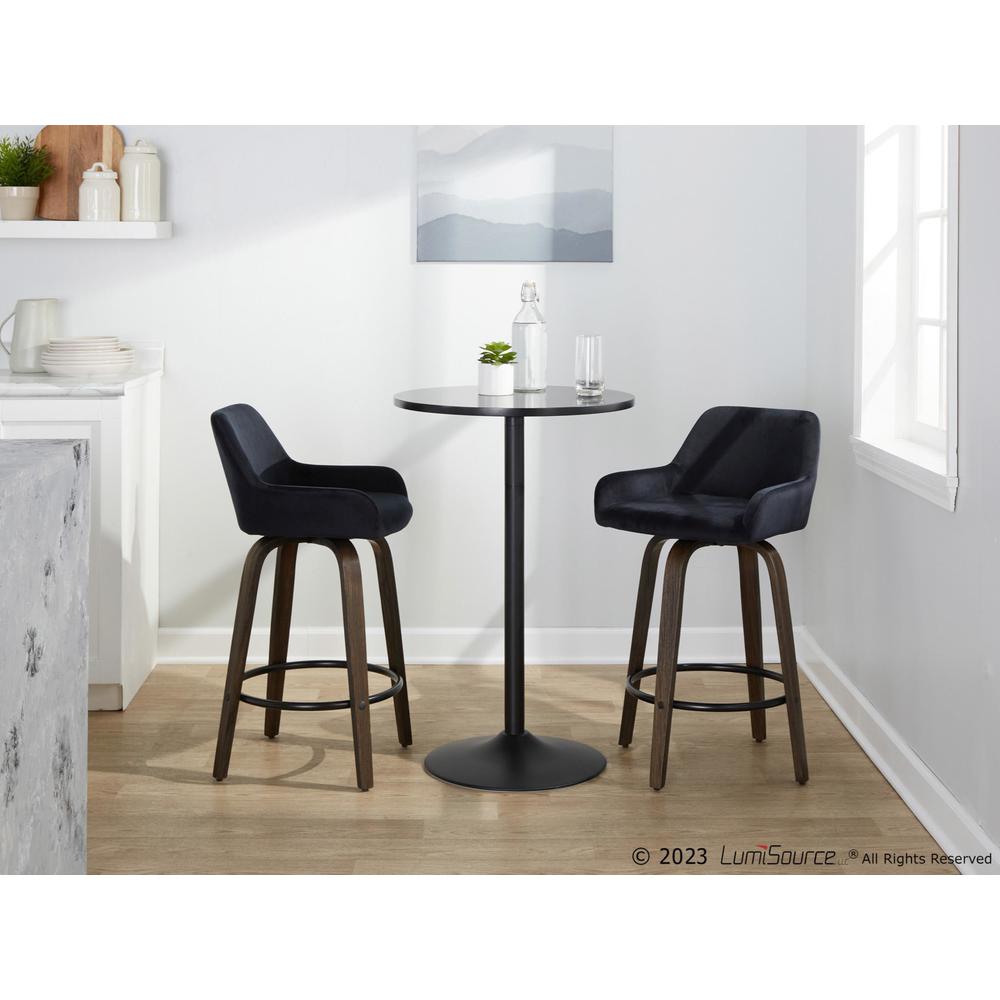 Brown Daniella 26" Fixed-Height Counter Stool - Set of 2. Picture 10