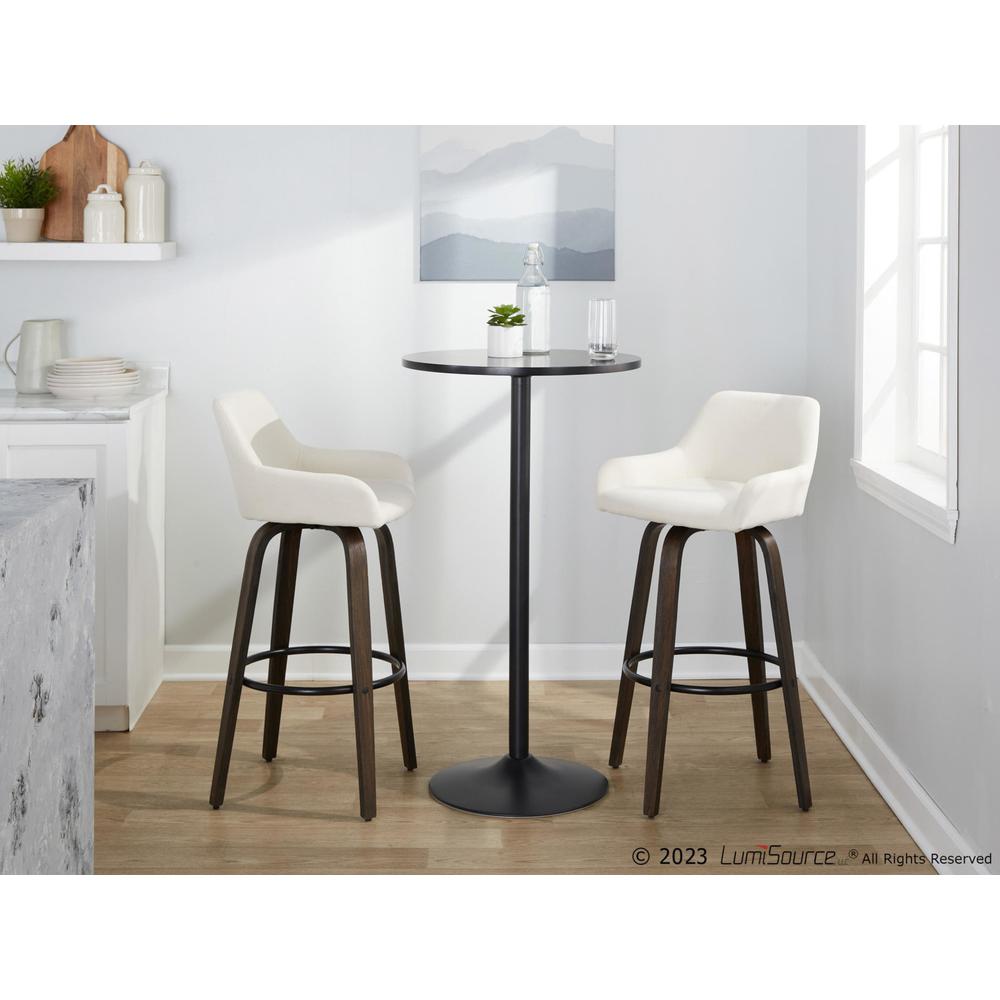 Brown Daniella 30" Fixed-Height Barstool - Set of 2. Picture 9