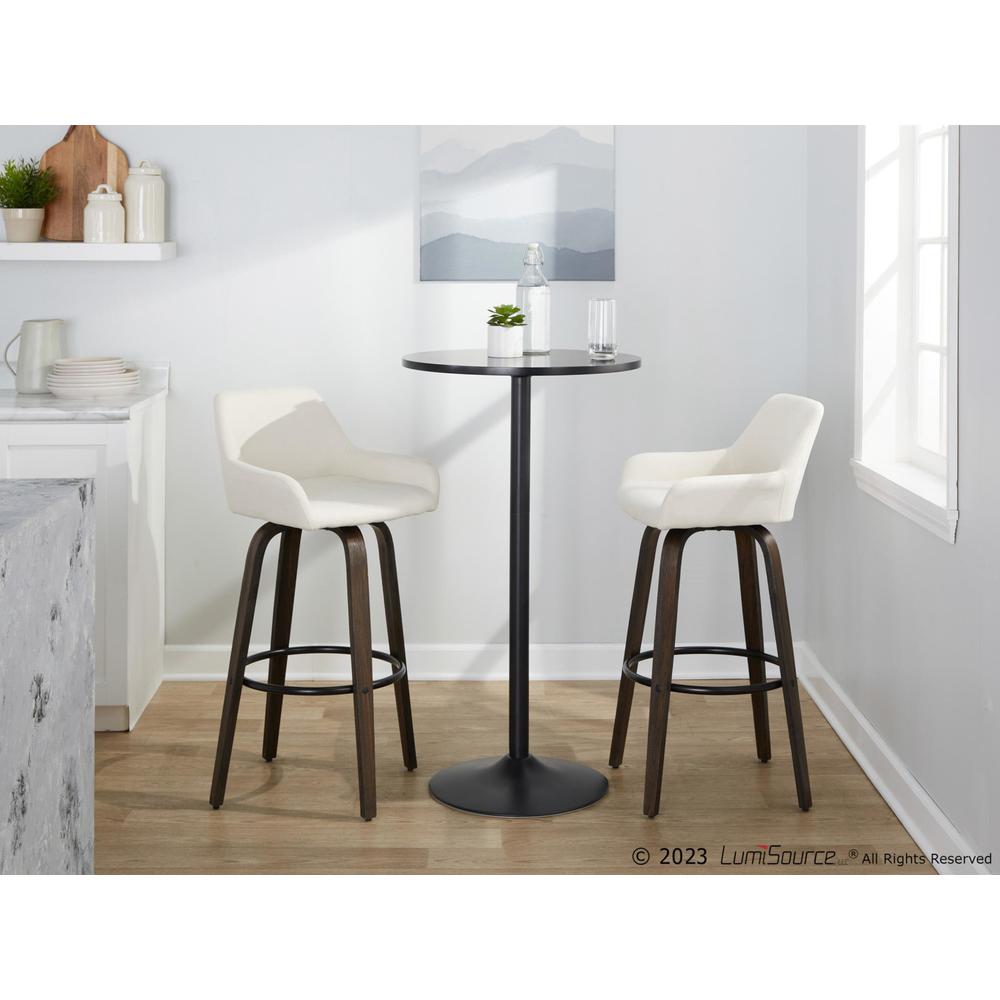 Brown Daniella 30" Fixed-Height Barstool - Set of 2. Picture 10