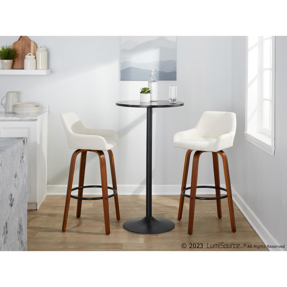 Beige Daniella 30" Fixed-Height Barstool - Set of 2. Picture 9