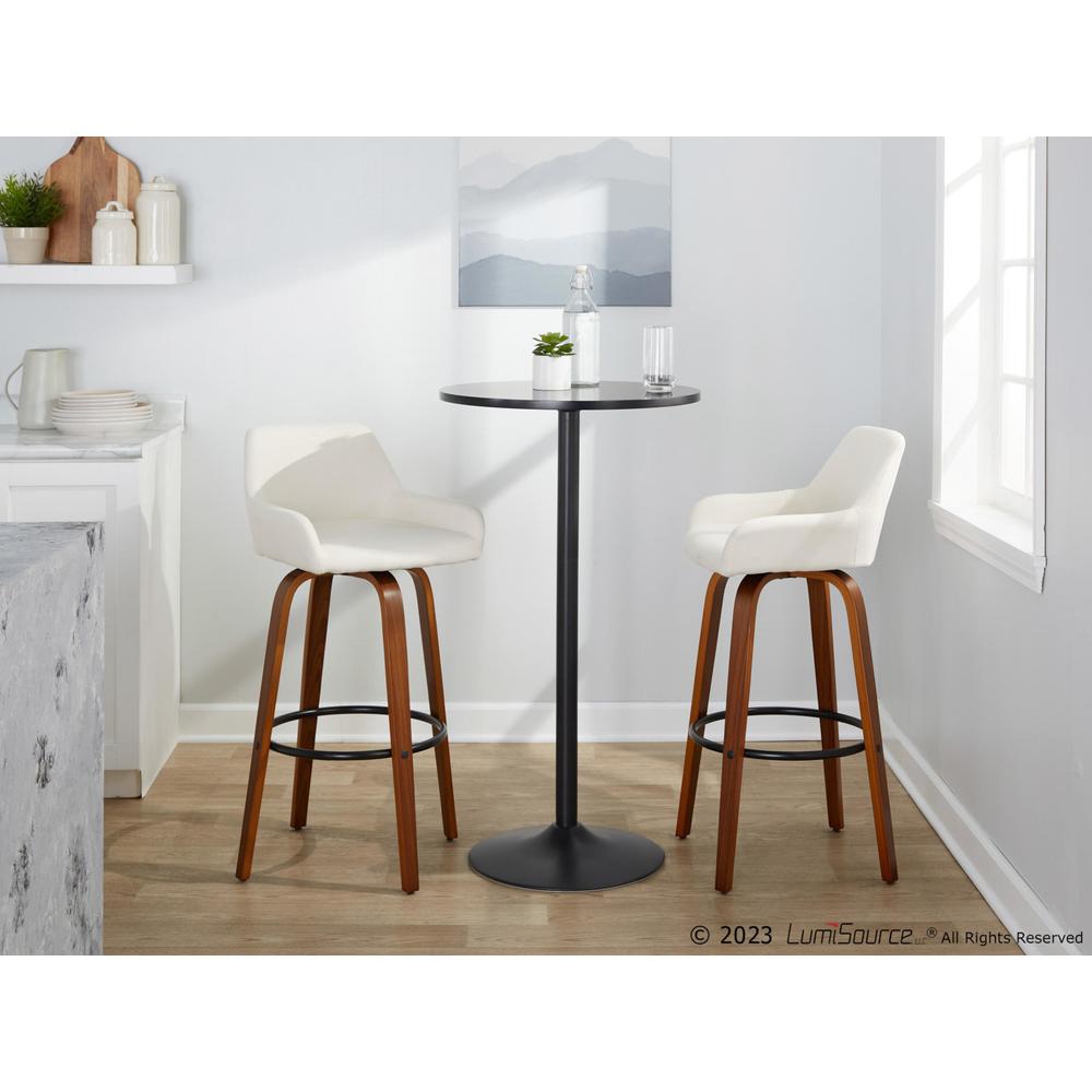 Beige Daniella 30" Fixed-Height Barstool - Set of 2. Picture 10