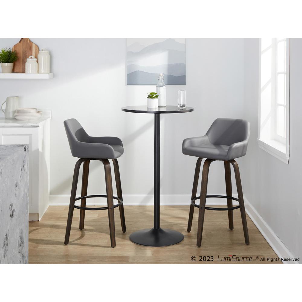 Brown Daniella 30" Fixed-Height Barstool - Set of 2. Picture 10