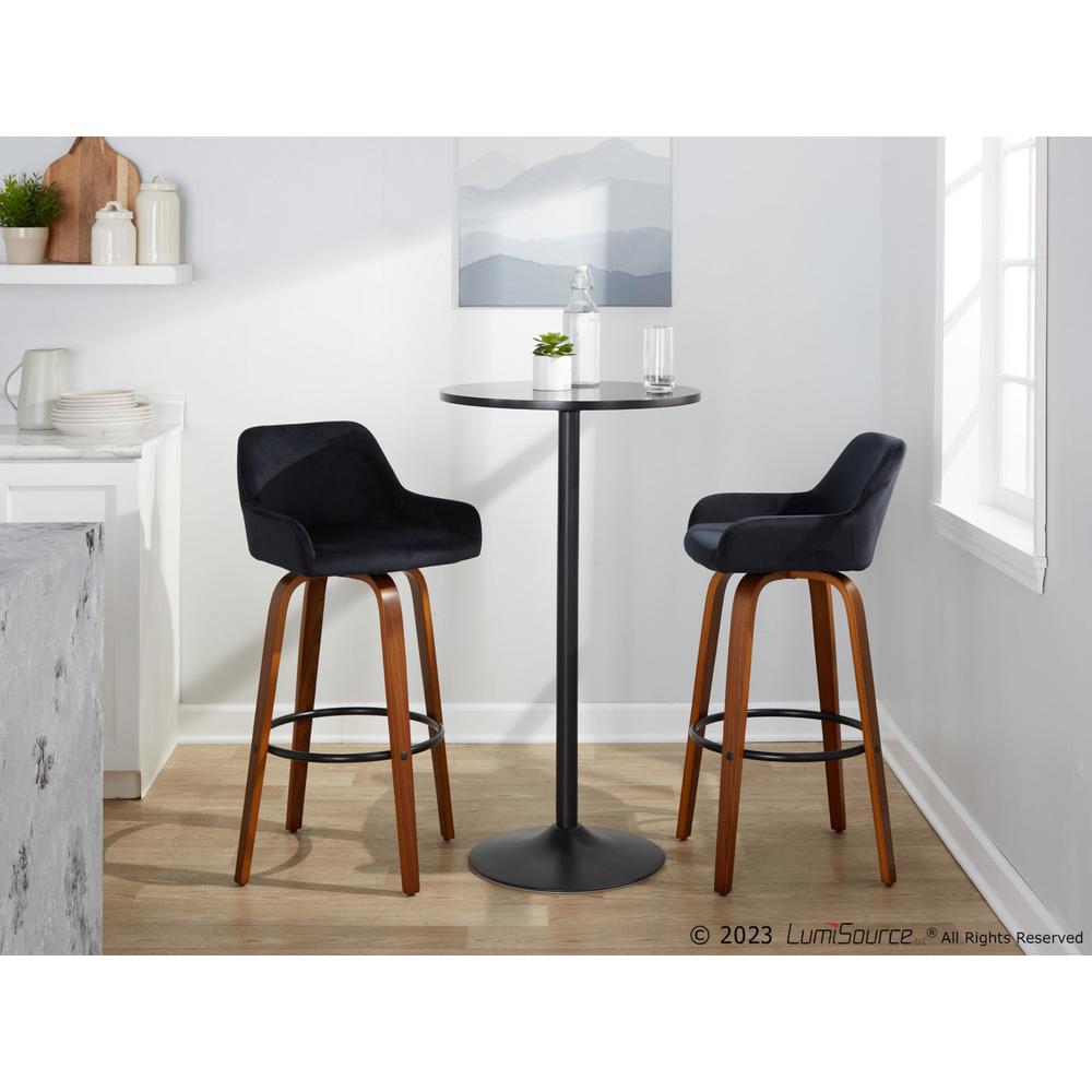 Brown Daniella 30" Fixed-Height Barstool - Set of 2. Picture 11