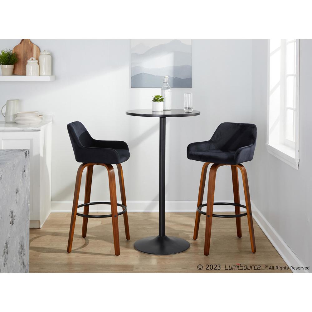 Brown Daniella 30" Fixed-Height Barstool - Set of 2. Picture 7