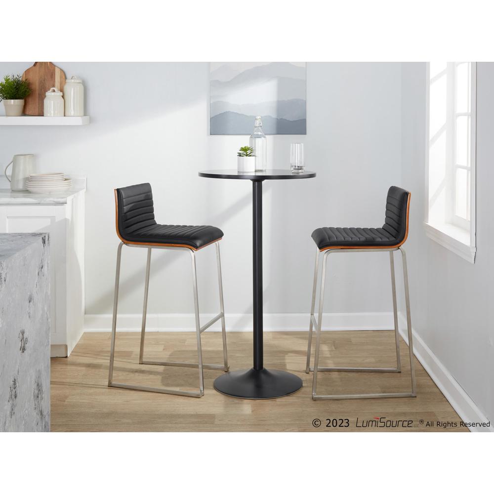 Silver Mason Mara 30" Fixed-Height Barstool - Set of 2. Picture 8