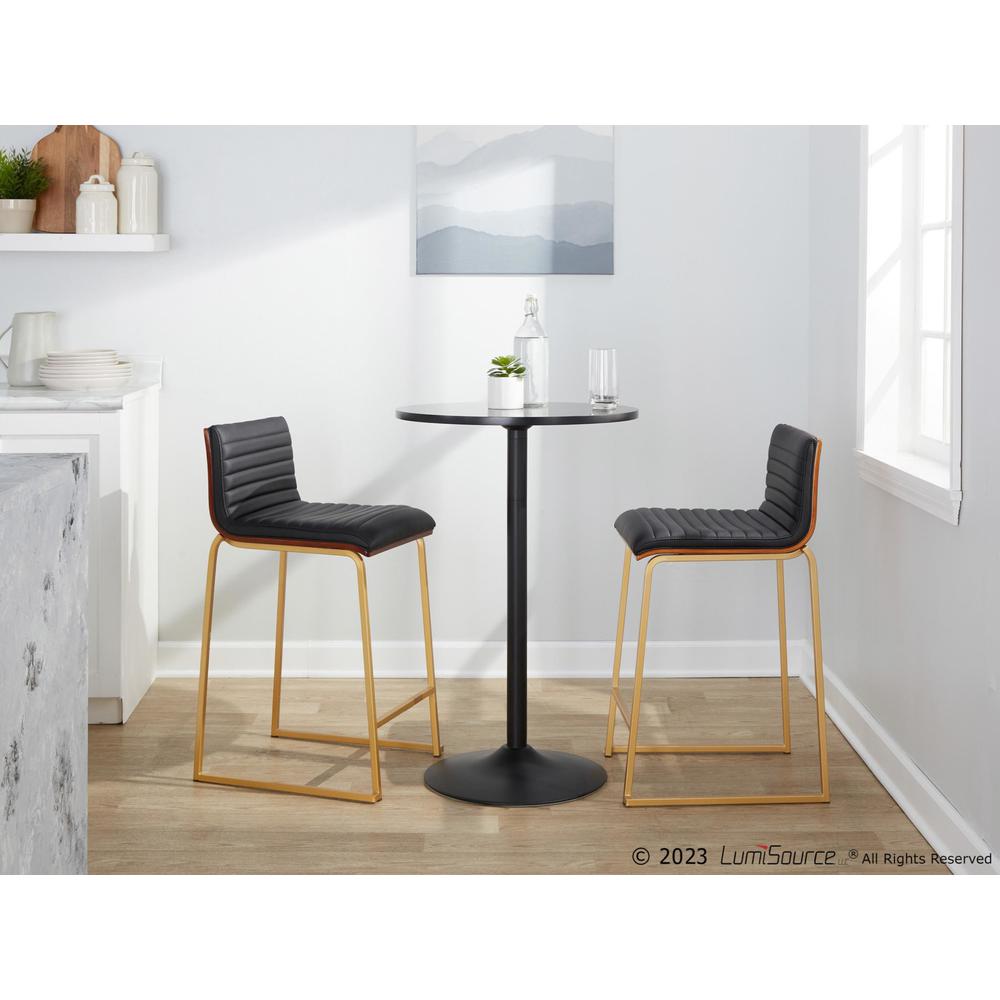 Gold Mason Mara 26" Fixed-Height Counter Stool - Set of 2. Picture 8