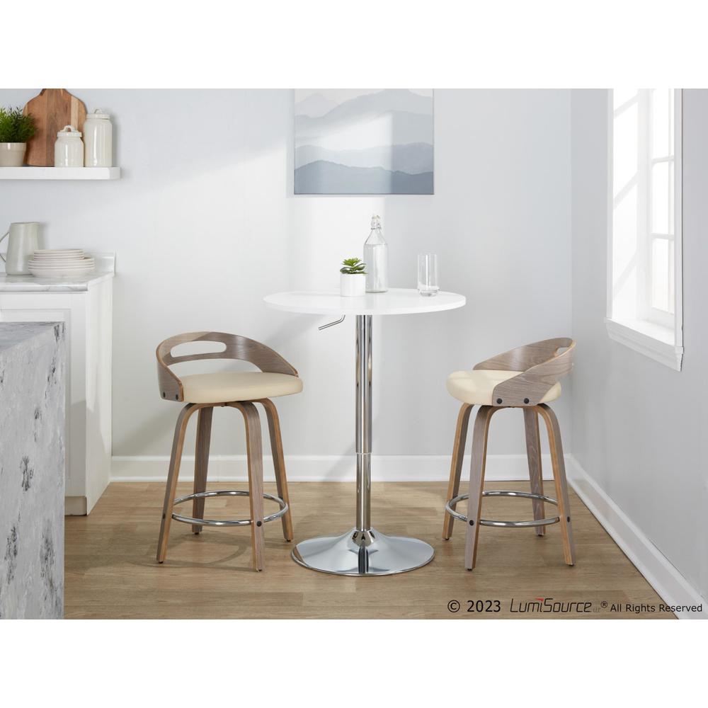 Grey Cassis 24" Fixed-Height Counter Stool - Set of 2. Picture 8