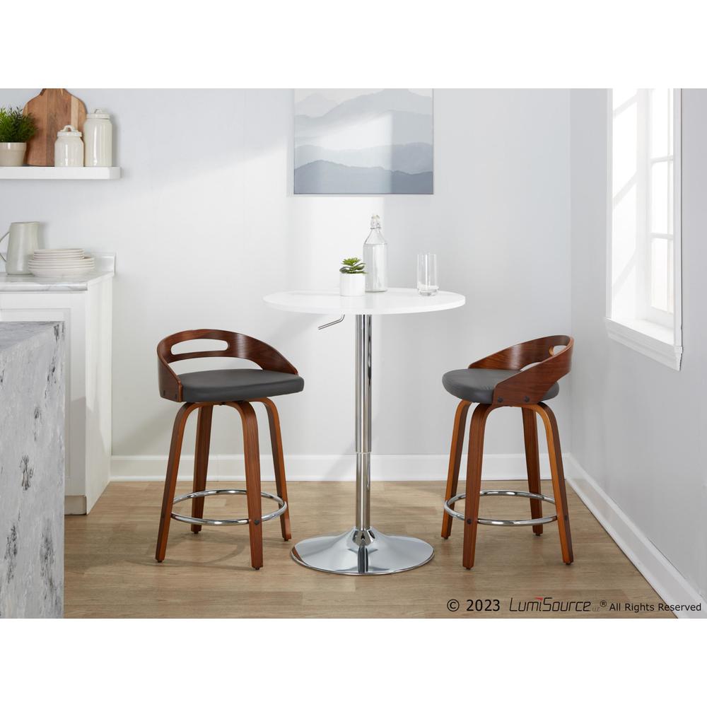 Brown Cassis 24" Fixed-Height Counter Stool - Set of 2. Picture 7