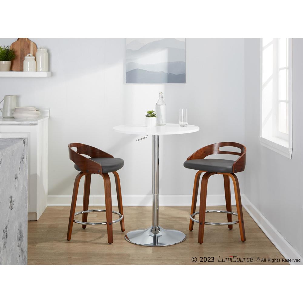 Brown Cassis 24" Fixed-Height Counter Stool - Set of 2. Picture 8