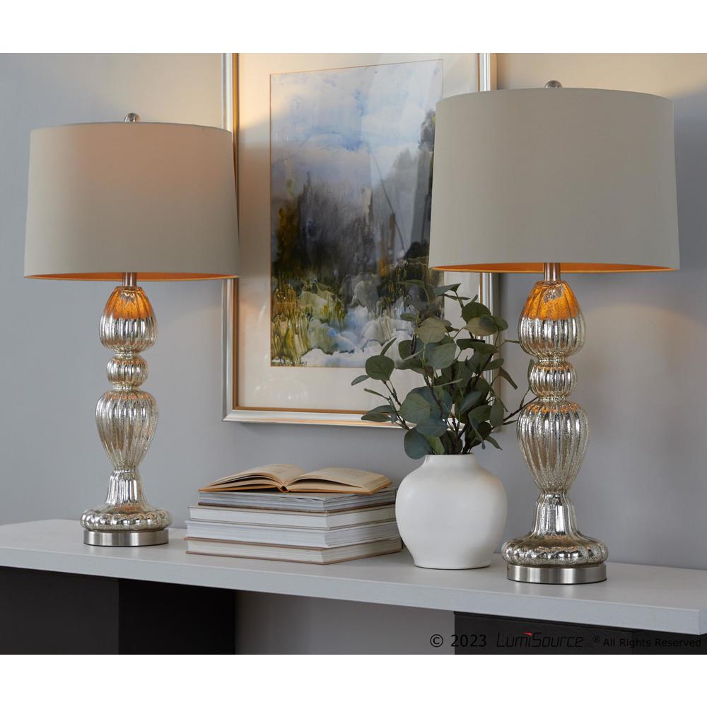 Clear Spade 30" Glass Table Lamp - Set of 2. Picture 6