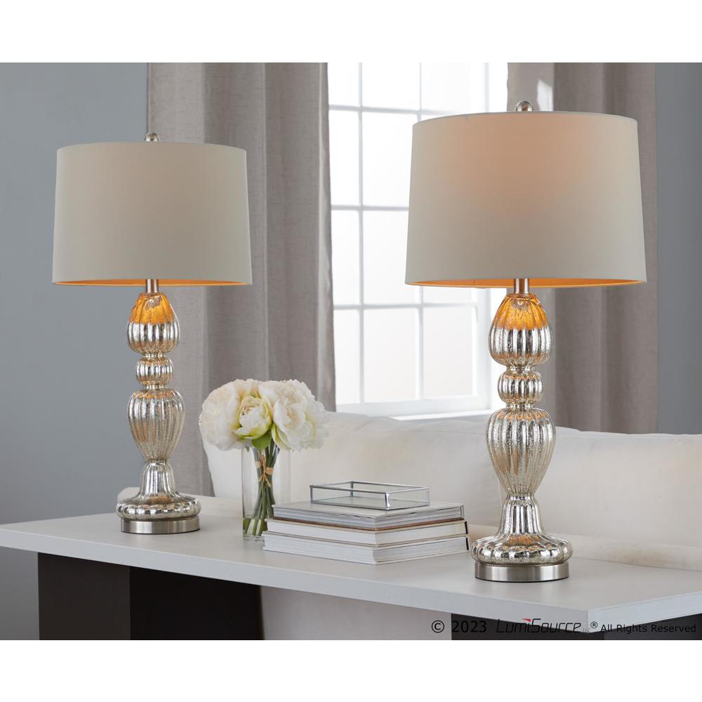 Clear Spade 30" Glass Table Lamp - Set of 2. Picture 7