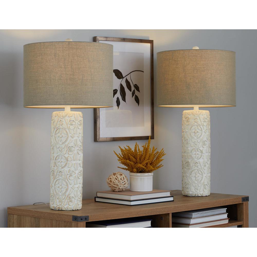 Brown Charlotte 30" Polyresin Table Lamp - Set of 2. Picture 5