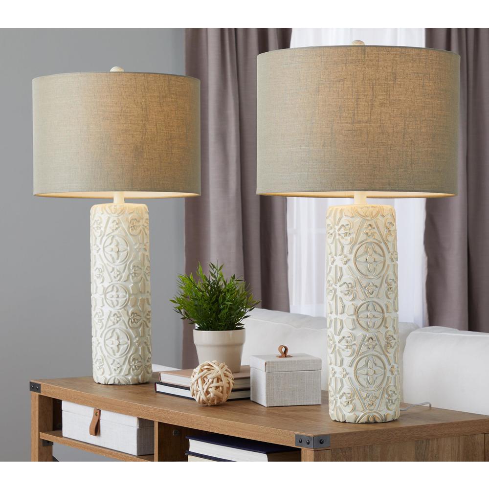 Brown Charlotte 30" Polyresin Table Lamp - Set of 2. Picture 6