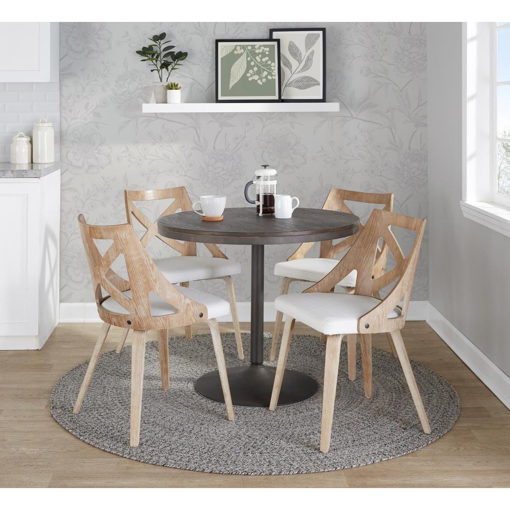 Brown Dakota-Charlotte Dining Set - 5 Piece. Picture 3