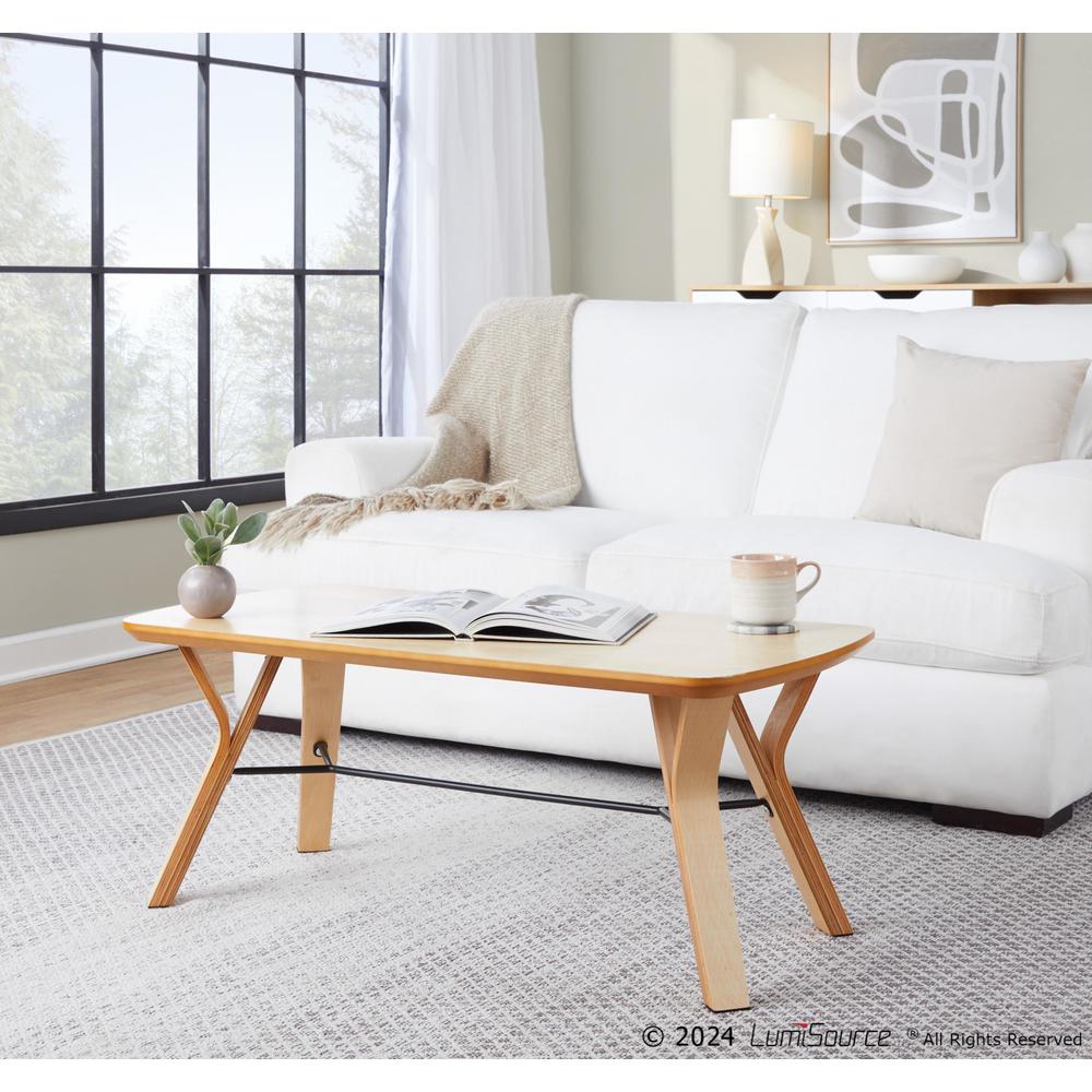 Natural Wood Folia Coffee Table. Picture 6