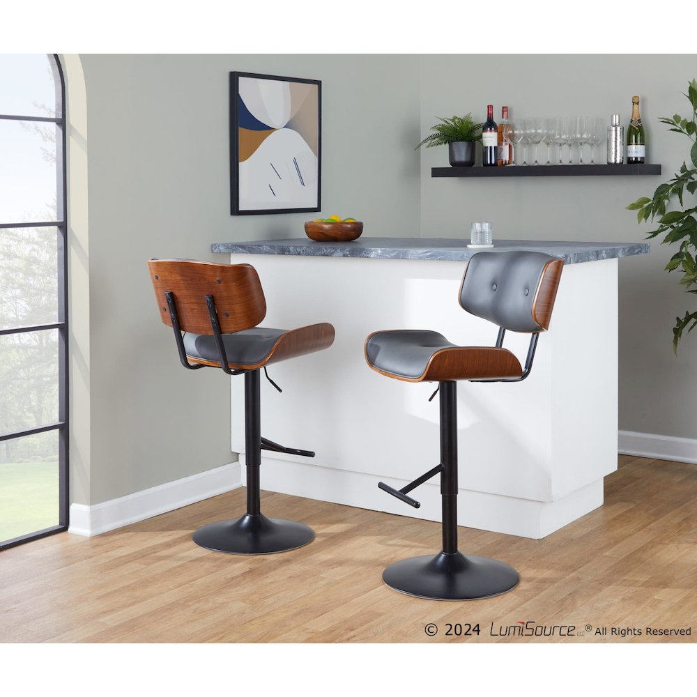 Lombardi Adjustable Barstool - Set of 3. Picture 13