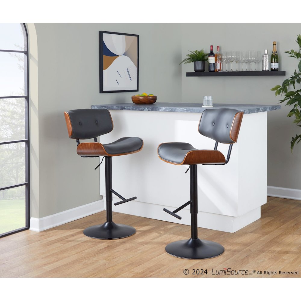 Lombardi Adjustable Barstool - Set of 3. Picture 14