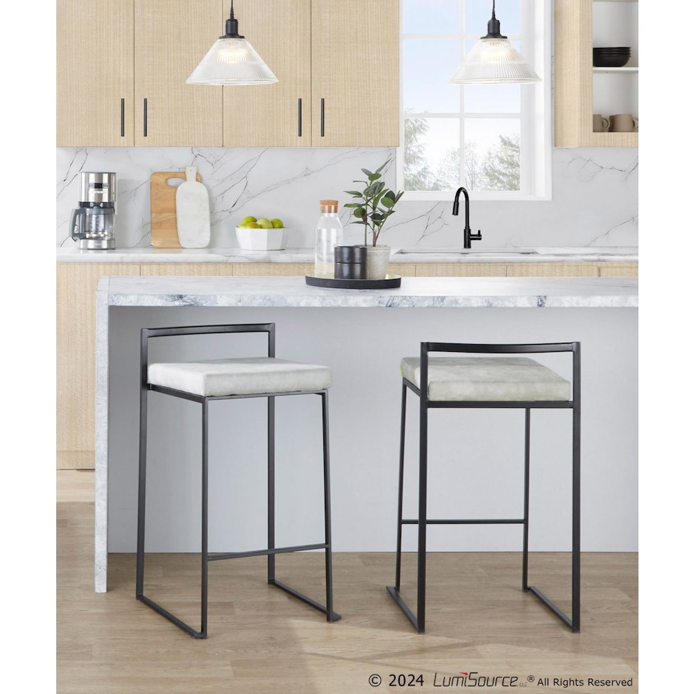 Fuji Stacker 26" Fixed-Height Counter Stool - Set of 3. Picture 7