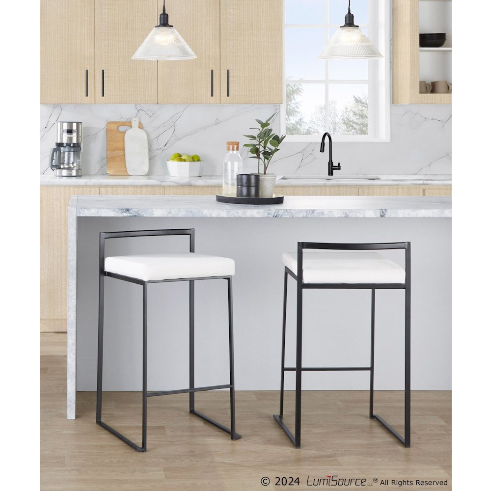 Fuji Stacker 26" Fixed-Height Counter Stool - Set of 3. Picture 10