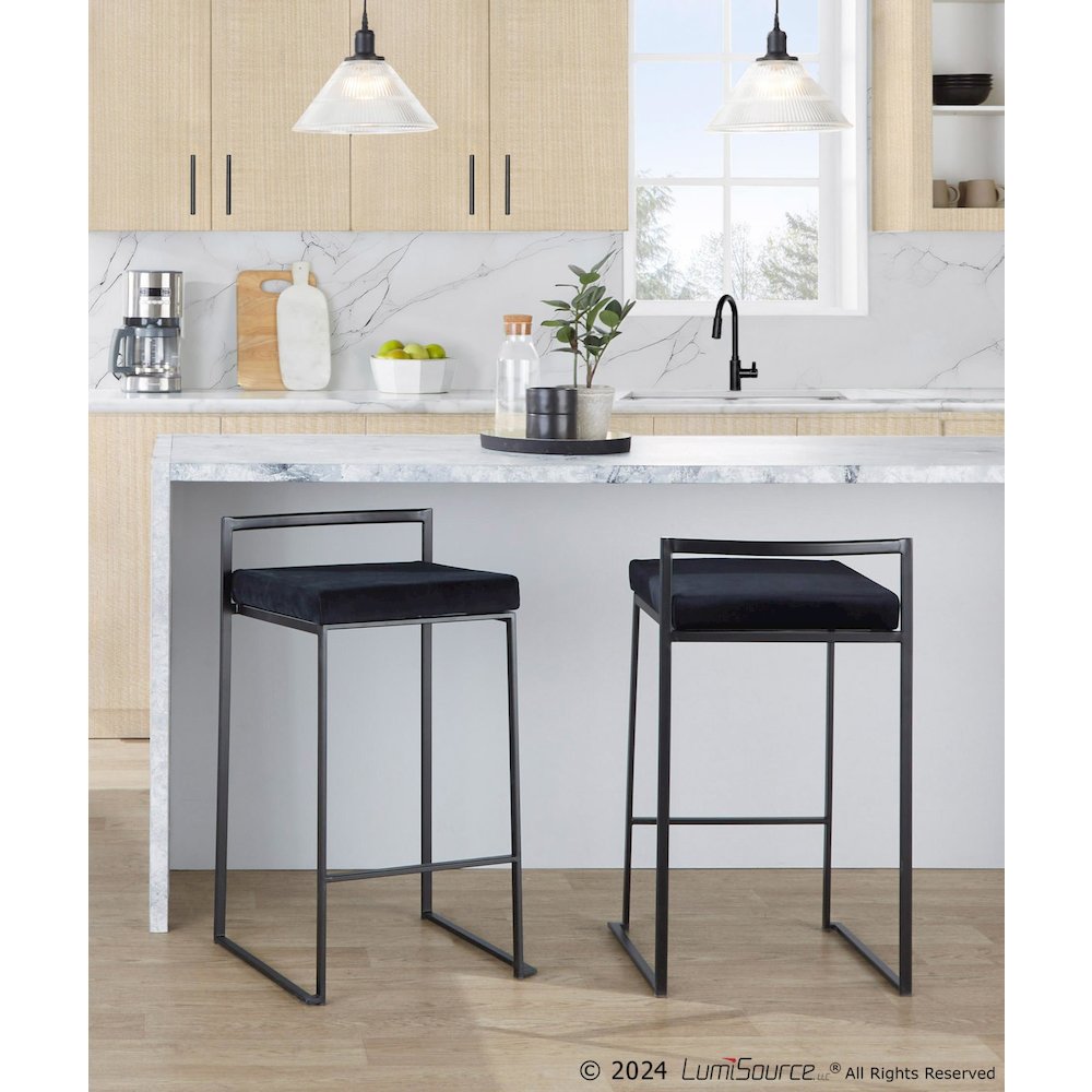 Fuji Stacker 26" Fixed-Height Counter Stool - Set of 3. Picture 9