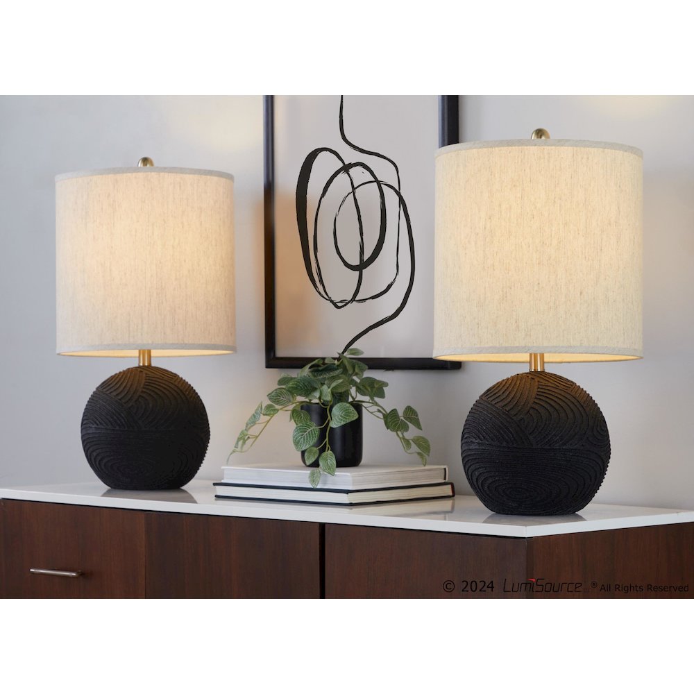 Kona 23" Polyresin Table Lamp - Set of 2. Picture 5