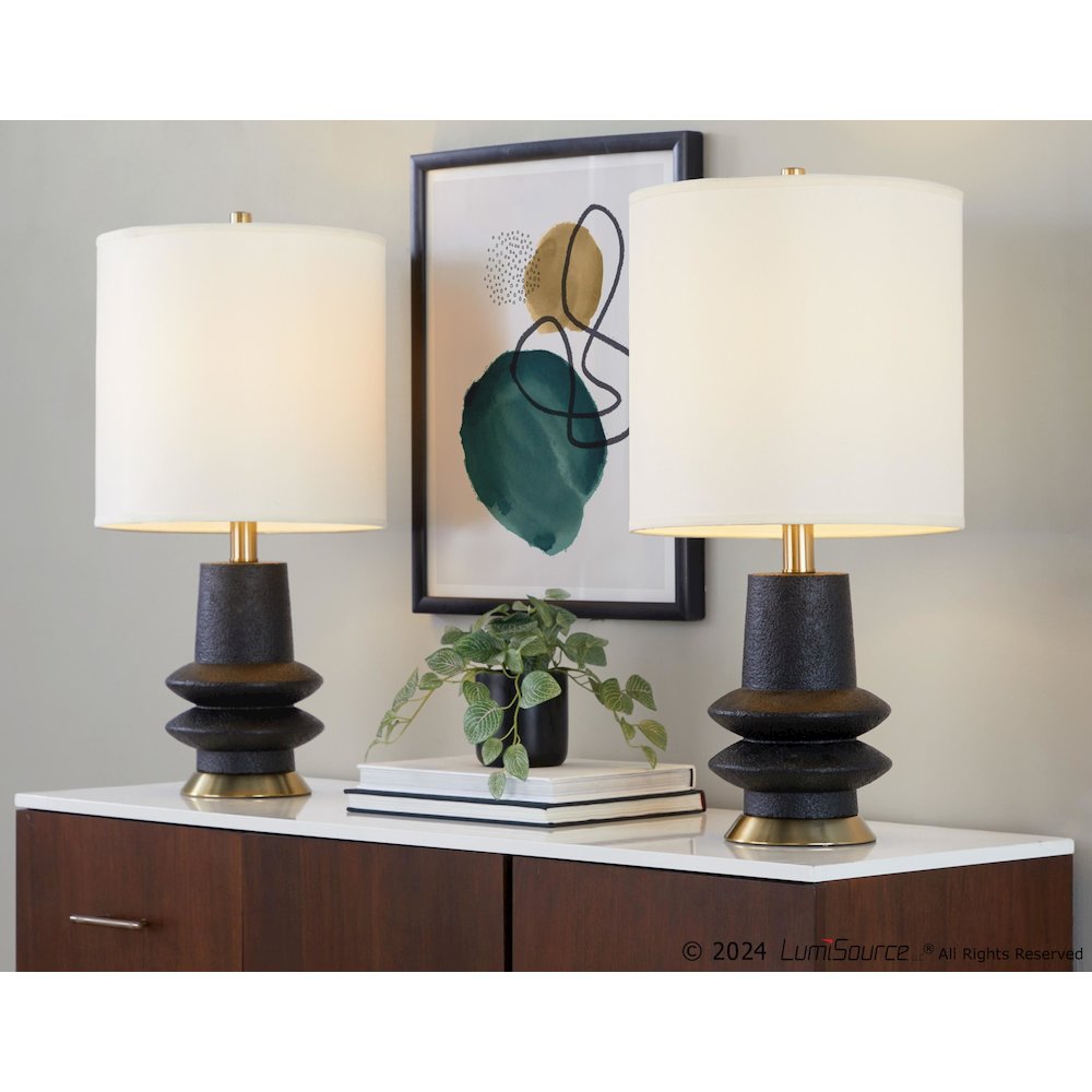 Lloyd 26" Polyresin Table Lamp  - Set of 2. Picture 5