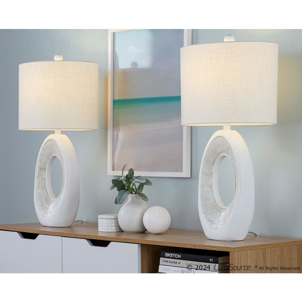 Pearl 29" Polyresin Table Lamp - Set of 2. Picture 7
