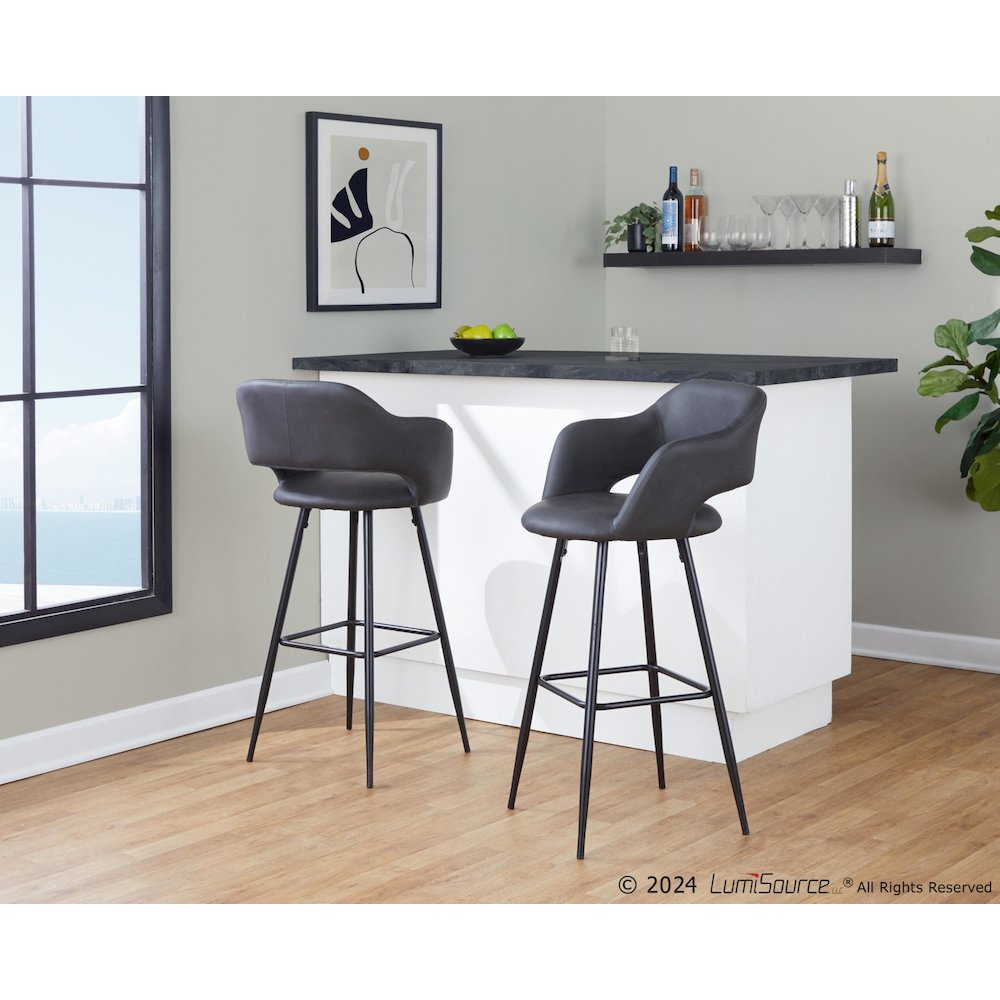 Margarite 30" Fixed-Height Barstool - Set of 2. Picture 7