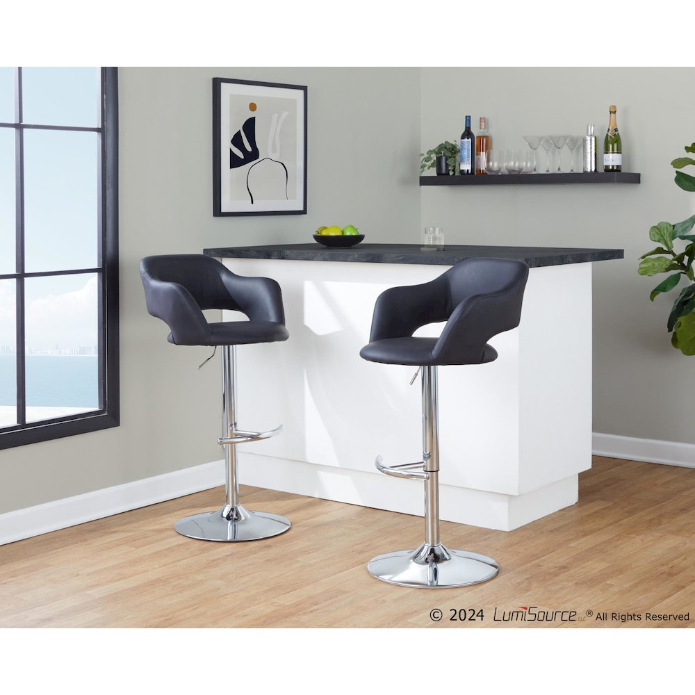 Margarite Adjustable Barstool - Set of 2. Picture 10